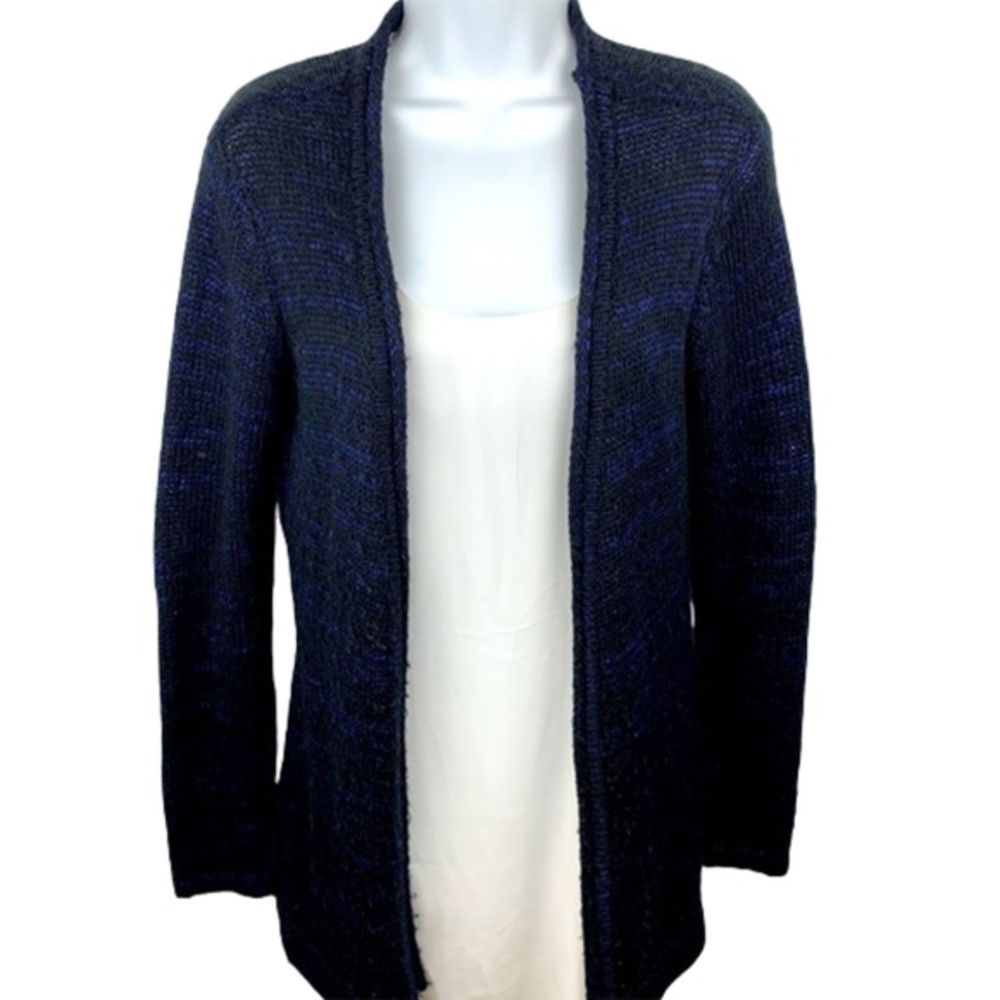 Narciso Rodriguez for Design Nation Blue Black Open Cardigan Knitted